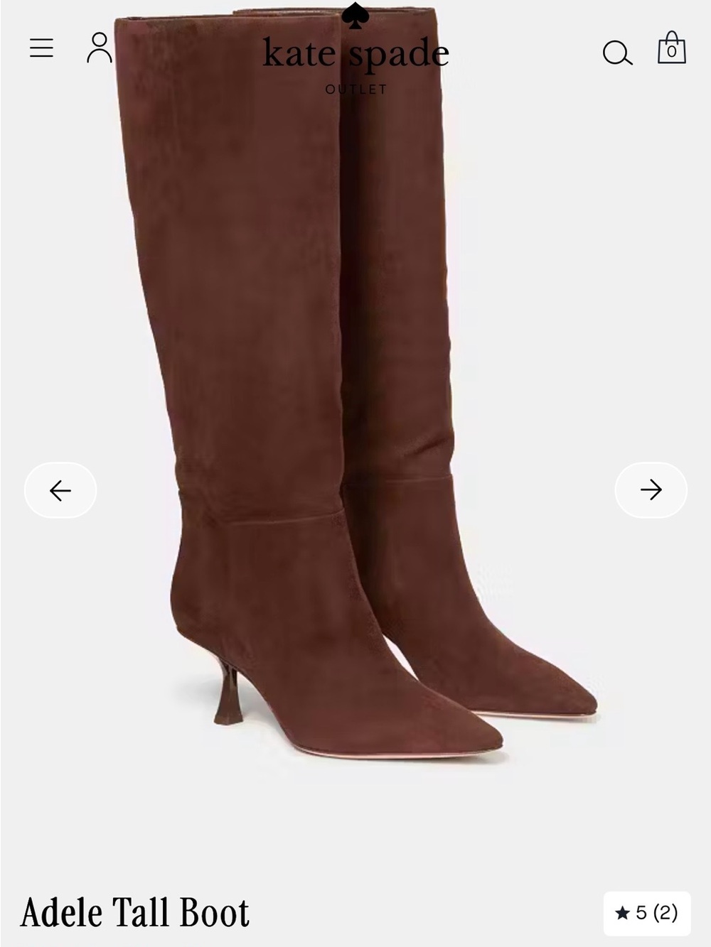 kate spade Brown Suede Adele Tall Knee Boots